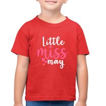 Camiseta Algodão Infantil Little miss may - Foca na Moda