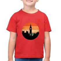 Camiseta Algodão Infantil Londres Vintage Sunset - Foca na Moda