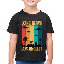 Camiseta Algodão Infantil Long Beach Los Angeles - Foca na Moda