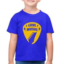 Camiseta Algodão Infantil Love Music - Foca na Moda