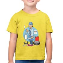 Camiseta Algodão Infantil Mecânico - Foca na Moda