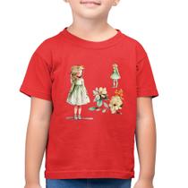 Camiseta Algodão Infantil Meninas e Flores - Foca na Moda