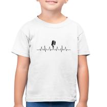 Camiseta Algodão Infantil Microfone Batimentos Cardíacos - Foca na Moda