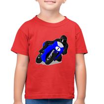 Camiseta Algodão Infantil Moto Corrida - Foca na Moda