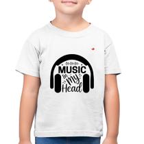 Camiseta Algodão Infantil Music in my head - Foca na Moda