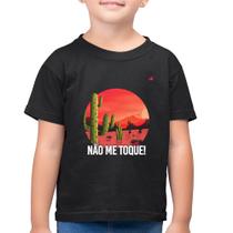 Camiseta Algodão Infantil Não me toque! - Foca na Moda