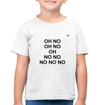 Camiseta Algodão Infantil OH NO! - Foca na Moda