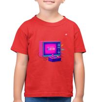 Camiseta Algodão Infantil Old School Gamer - Foca na Moda