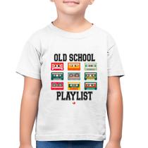 Camiseta Algodão Infantil Old School Playlist - Foca na Moda