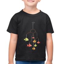 Camiseta Algodão Infantil Peixinhos Móbile - Foca na Moda