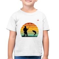Camiseta Algodão Infantil Pescaria Vintage Sunset - Foca na Moda