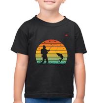 Camiseta Algodão Infantil Pescaria Vintage Sunset - Foca na Moda