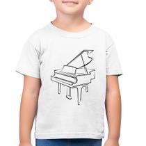 Camiseta Algodão Infantil Piano - Foca na Moda