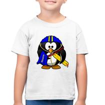 Camiseta Algodão Infantil Pinguim Salva Vidas - Foca na Moda