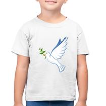 Camiseta Algodão Infantil Pomba da Paz - Foca na Moda