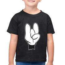 Camiseta Algodão Infantil Rock Hand - Foca na Moda Camiseta Algodão Infantil Rock Hand - Foca na Moda