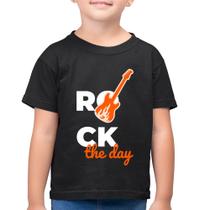 Camiseta Algodão Infantil Rock the day - Foca na Moda