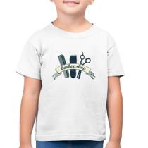 Camiseta Algodão Infantil Salão Masculino Barber Shop - Foca na Moda