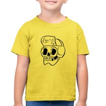 Camiseta Algodão Infantil Skull Skeleton - Foca na Moda