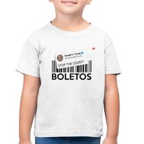 Camiseta Algodão Infantil Stop the Count Boletos - Foca na Moda