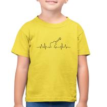 Camiseta Algodão Infantil Violão Batimentos Cardíacos - Foca na Moda