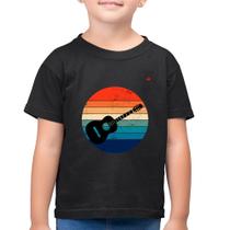 Camiseta Algodão Infantil Violão Vintage Sunset - Foca na Moda Camiseta Algodão Infantil Violão Vintage Sunset - Foca na Moda