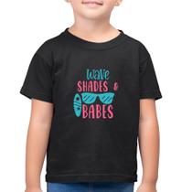 Camiseta Algodão Infantil Wave Shades e Babes - Foca na Moda