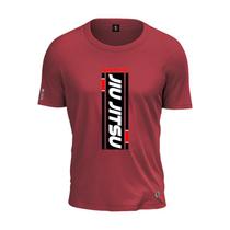 Camiseta Algodão Jiu Jitsu Faixa Black Belt Shap LIfe Red