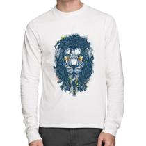 Camiseta Algodão Leão Reggae Manga Longa - Foca na Moda Camiseta Algodão Leão Reggae Manga Longa - Foca na Moda