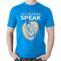 Camiseta Algodão Let the music speak - Foca na Moda