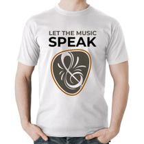 Camiseta Algodão Let the music speak - Foca na Moda