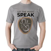 Camiseta Algodão Let the music speak - Foca na Moda