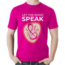 Camiseta Algodão Let the music speak - Foca na Moda