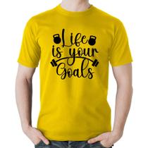 Camiseta Algodão Life Is Your Goals - Foca na Moda