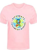 Camiseta algodão mãe de autista Mundo diferente Blusa Unissex