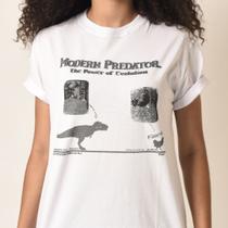 Camiseta Algodão Manga curta Preta Estampada Modern Predator