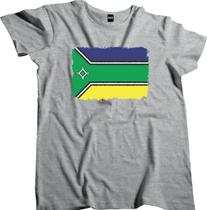 Camiseta Algodão Masculina Bandeira Estado do Amapa Aquarela