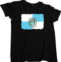 Camiseta Algodão Masculina Bandeira Estado do Rio de Janeiro Aquarela