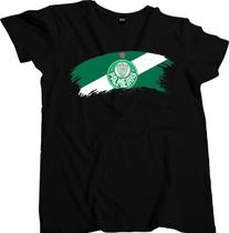 Camiseta Algodão Masculina Camisa time futebol bandeira tinta Palmeiras