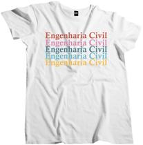 Camiseta Algodão Masculina cores Engenharia Civil