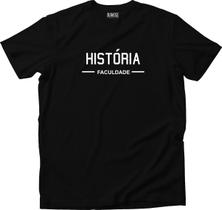 Camiseta Algodão Masculina Faculdade Mod 1 história