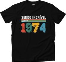 Camiseta Algodão Masculina sendo Incrível desde 1974