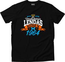 Camiseta Algodão Masculina Verdadeiras Lendas Nasceram 1964