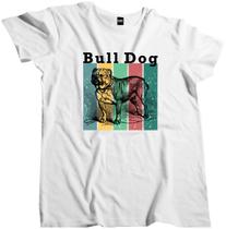 Camiseta Algodão Masculina Vintage Pet Cachorro Bull Dog