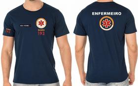 Camiseta Algodão Masculino Enfermeiro Samu Bordado - Várias Cores Disponíveis