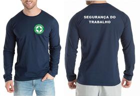 Camiseta Algodão Masculino Manga Longa SEGURANÇA DO TRABALHO Bordado - Ideal para Profissionais Camiseta Algodão Masculino Manga Longa SEGURANÇA DO TRABALHO Bordado - Ideal para Profissionais
