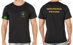 Camiseta Algodão Masculino SEGURANÇA PRIVADA Bordado - Tamanhos e Cores Variadas