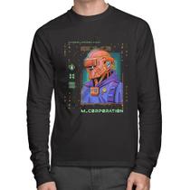 Camiseta Algodão Metaverse Corporation Manga Longa - Foca na Moda