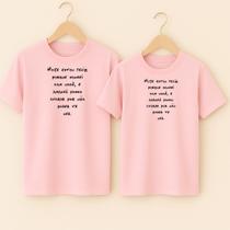 Camiseta Algodão Modinha Casal Estampa Hoje Estou Feliz Porque eu Sonhei Com Você Amor Romance Fofo