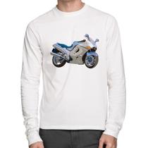 Camiseta Algodão Motorcycle Manga Longa - Foca na Moda